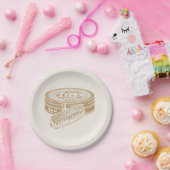 タンシューポーランドスポップ・アートのタン ペーパープレート (パーティー)