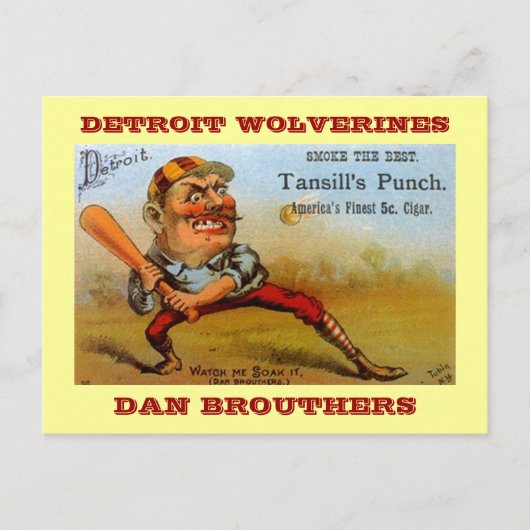 タンシルの葉書広告VNTG野球 ポストカード (正面)