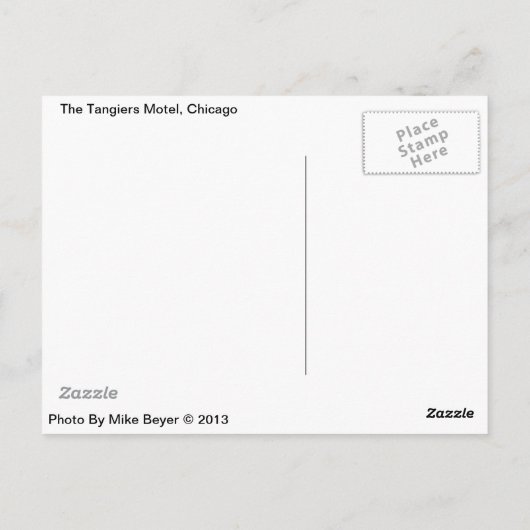 タンジアーズモーテルヴィンテージシカゴネオンポストカード ポストカード (裏面)