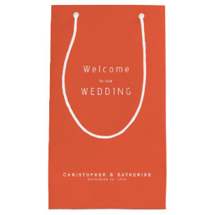 タンジェモダンリン結婚式の引き出物名と日付 スモールペーパーバッグ