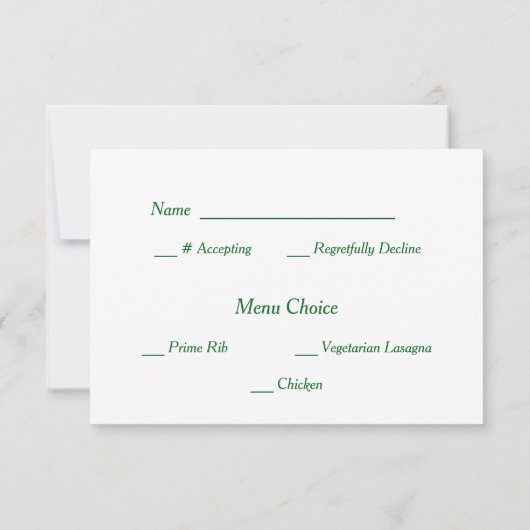 タンジェリンとブルーフローラフレームウェディングRSVP 出欠カード (裏面)