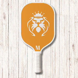 タンジェリンとホワイトキングライオンモノグラモダンム ピックルボールラケット