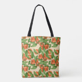 タンジェリンの水色、シームレスなフルーツパターン。 トートバッグ (裏面)