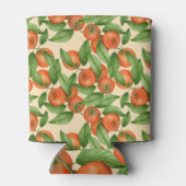 タンジェリンの水色、シームレスなフルーツパターン。 缶クーラー (裏面)