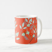 タンジェリンの花と葉 コーヒーマグカップ (正面右)