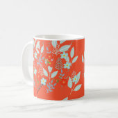 タンジェリンの花と葉 コーヒーマグカップ (正面左)