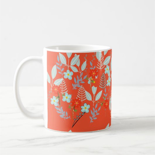 タンジェリンの花と葉 コーヒーマグカップ (左)