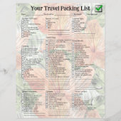 タンジェリンはっきりしたトロピカルフローラ水彩画 (正面)