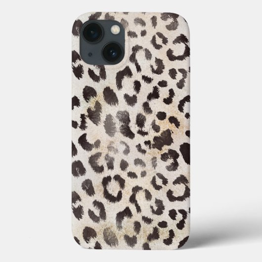 タンジェリンアイボリーのヒョウ柄 Case-Mate iPhoneケース (裏面)