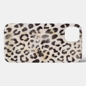 タンジェリンアイボリーのヒョウ柄 Case-Mate iPhoneケース (裏面 (横))
