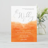 タンジェリンウォーターカラー結婚式招待状 招待状 (スタンド正面)