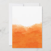 タンジェリンウォーターカラー結婚式招待状 招待状 (裏面)