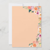 タンジェリンオレンジピーチ赤面バラキンセアニェラ 招待状 (裏面)