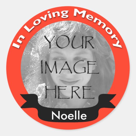 タンジェリンカスタムの写真Loving Memory Stickers ラウンドシール (正面)