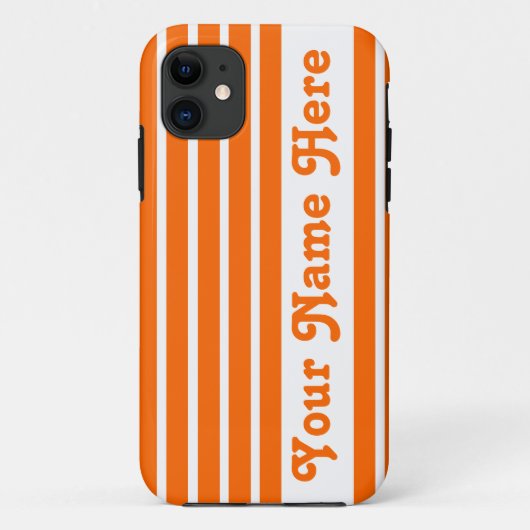 タンジェリンサファリストライプーの名前 Case-Mate iPhoneケース (裏面)