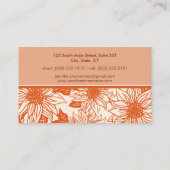 タンジェリンサンフラワーフローラ名刺 名刺 (裏面)