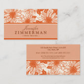 タンジェリンサンフラワーフローラ名刺 名刺 (正面/裏面)