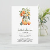 タンジェリンシトラスオレンジメイスンジャーブライダルシャワー 招待状 (スタンド正面)