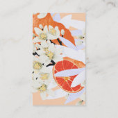 タンジェリンシトラスフローラボタニックオレンジホームメード 名刺 (裏面)