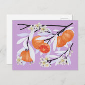 タンジェリンシトラスブルーミングブランチフローラ薄紫 ポストカード (正面/裏面)