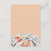 タンジェリンシトラスブルーミングブランチリースフローラ エンクロージャーカード (裏面)