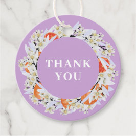 タンジェリンシトラスブルーミングブランチリースフローラ フェイバータグ