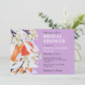 タンジェリンシトラスブルーミングブランチリースフローラ 招待状 (スタンド正面)