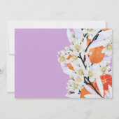 タンジェリンシトラスブルーミングブランチリースフローラ 招待状 (裏面)