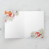 タンジェリンシトラスボタニカルリースフローラ誕生日 カード (内部)