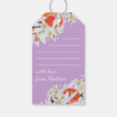 タンジェリンシトラスボタニカルリースフローラ誕生日 ギフトタグ (裏面)