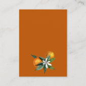 タンジェリンシトラス結婚ズ詳細アコモデーション エンクロージャーカード (裏面)