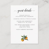 タンジェリンシトラス結婚ズ詳細アコモデーション エンクロージャーカード (正面)