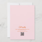 タンジェリンスクイグルブルンチアンドバブリーブライダルシャワー 招待状 (裏面)