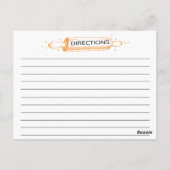 タンジェリンスケッチキッチンツールレシピカード ポストカード (裏面)