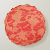 タンジェリンゼアルタイルアートワークデザイン ラウンドクッション (裏面)