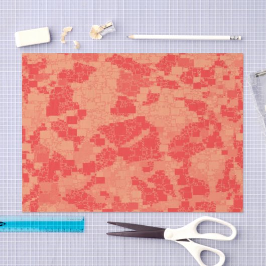 タンジェリンゼアルタイルアートワークデザイン 薄葉紙 (クラフト)