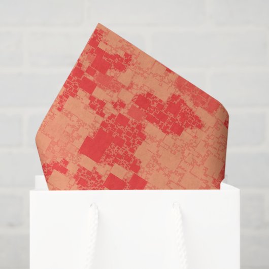 タンジェリンゼアルタイルアートワークデザイン 薄葉紙 (ギフトバッグ)