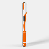 タンジェリンゼブラプリントとモノグラム Case-Mate iPhoneケース (裏面 / 右)