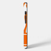 タンジェリンゼブラプリントとモノグラム Case-Mate iPhoneケース (裏面 / 左)