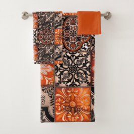 タンジェリンタイル バスタオルセット