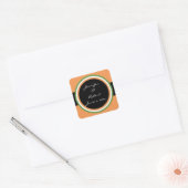 タンジェリンタンゴグリーンサークル結婚ズ封筒用シール スクエアシール (封筒)