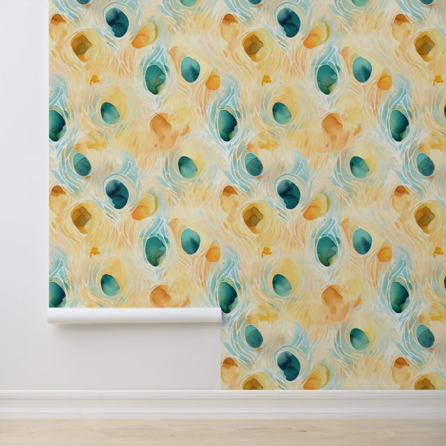 タンジェリンターコイズ抽象芸術孔雀 壁紙 (アプリケーション)