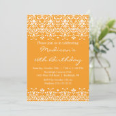 タンジェリンダマスクSweet sixteen誕生日招待状 招待状 (スタンド正面)