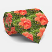 タンジェリンハワイアンハイビスカステイ ネクタイ (ロール)