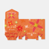 タンジェリンバースト結婚式の引き出物 フェイバーボックス (折り畳みなし)