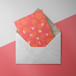 タンジェリンパターン – ピンクとオレンジのサンキューカード シーズンカード
