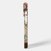 タンジェリンフクロウ木目ツリージグザグカラー選択 Case-Mate iPhoneケース (裏面 / 左)