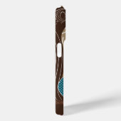 タンジェリンフクロウ木目ツリージグザグカラー選択 Case-Mate iPhoneケース (裏面 / 右)