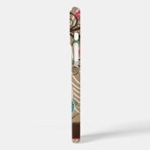 タンジェリンフクロウ木目ツリージグザグカラー選択 Case-Mate iPhoneケース (裏面 / 左)