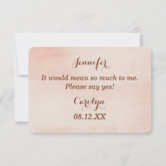 タンジェリンフローラは私の花嫁になる 招待状 (裏面)